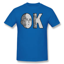 Load image into Gallery viewer, ONE PUNCH MAN Adventure cartoons T-Shirts for Men OnePunchMan OK Tank Funny Crewneck Cotton Graphic T Shirt Tees Printed