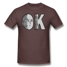 Load image into Gallery viewer, ONE PUNCH MAN Adventure cartoons T-Shirts for Men OnePunchMan OK Tank Funny Crewneck Cotton Graphic T Shirt Tees Printed