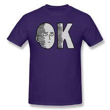Load image into Gallery viewer, ONE PUNCH MAN Adventure cartoons T-Shirts for Men OnePunchMan OK Tank Funny Crewneck Cotton Graphic T Shirt Tees Printed