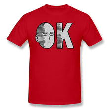 Load image into Gallery viewer, ONE PUNCH MAN Adventure cartoons T-Shirts for Men OnePunchMan OK Tank Funny Crewneck Cotton Graphic T Shirt Tees Printed
