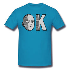 Load image into Gallery viewer, ONE PUNCH MAN Adventure cartoons T-Shirts for Men OnePunchMan OK Tank Funny Crewneck Cotton Graphic T Shirt Tees Printed