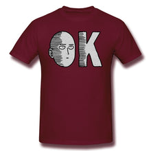 Load image into Gallery viewer, ONE PUNCH MAN Adventure cartoons T-Shirts for Men OnePunchMan OK Tank Funny Crewneck Cotton Graphic T Shirt Tees Printed